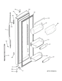 02 - Fresh Food Door parts for Ge Refrigerator GSX25YBSACWW from AppliancePartsPros.com