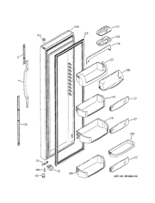 02 - Fresh Food Door parts for Ge Refrigerator GCG23MISAFBB from AppliancePartsPros.com