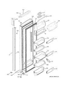 03 - Fresh Food Door parts for Ge Refrigerator PIG23NGSAFBB from AppliancePartsPros.com