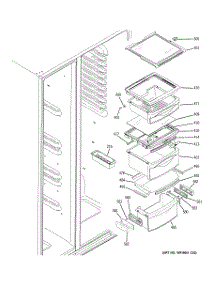 08 - Fresh Food Shelves parts for Ge Refrigerator GCG23MISAFBB from AppliancePartsPros.com