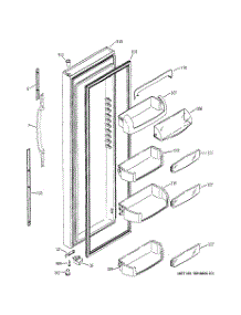 02 - Fresh Food Door parts for Ge Refrigerator GSC23LGRCBB from AppliancePartsPros.com
