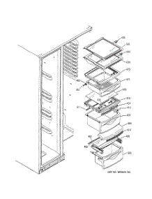 08 - Fresh Food Shelves parts for Ge Refrigerator PSR26LSRBSS from AppliancePartsPros.com