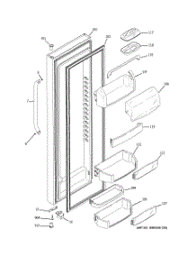 02 - Fresh Food Door parts for Ge Refrigerator GCG21SISAFSS from AppliancePartsPros.com