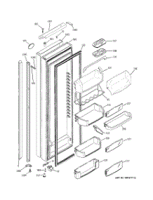 03 - Fresh Food Door parts for Ge Refrigerator PIG23SGSAFSV from AppliancePartsPros.com