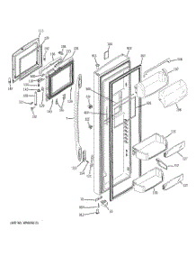03 - Fresh Food Door parts for Ge Refrigerator PSS26NHSABB from AppliancePartsPros.com