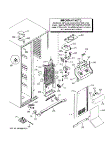 03 - Freezer Section parts for Ge Refrigerator SSL27RGRABS from AppliancePartsPros.com