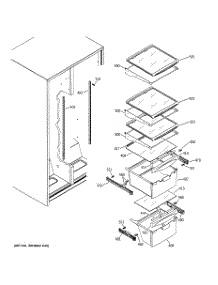 07 - Fresh Food Shelves parts for Ge Refrigerator GSS22IFREBB from AppliancePartsPros.com