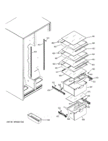 07 - Fresh Food Shelves parts for Ge Refrigerator GSG20IESAFBB from AppliancePartsPros.com