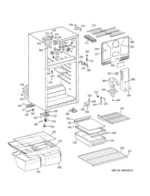 02 - Cabinet parts for Ge Refrigerator GTS18FBSERWW from AppliancePartsPros.com