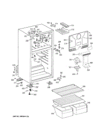 02 - Cabinet parts for Ge Refrigerator GTR18BBSERCC from AppliancePartsPros.com
