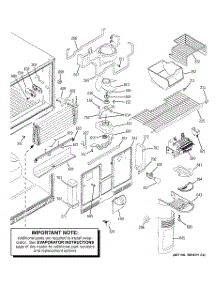03 - Freezer Section parts for Ge Refrigerator PTS22LHSARWW from AppliancePartsPros.com