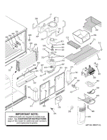 03 - Freezer Section parts for Ge Refrigerator PTS22LCSARBB from AppliancePartsPros.com