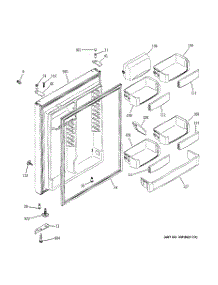 02 - Fresh Food Door parts for Ge Refrigerator PTS22LCSARWW from AppliancePartsPros.com