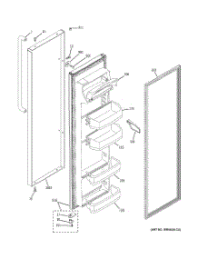 02 - Fresh Food Door parts for Ge Refrigerator SSS25SGPHSS from AppliancePartsPros.com