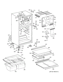 02 - Cabinet parts for Ge Refrigerator GTS16GBSERWW from AppliancePartsPros.com
