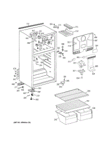 02 - Cabinet parts for Ge Refrigerator GTG16BBSKRWW from AppliancePartsPros.com