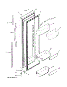 02 - Fresh Food Door parts for Ge Refrigerator GSS25TGPCWW from AppliancePartsPros.com