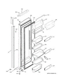 02 - Fresh Food Door parts for Ge Refrigerator MIG23MISAFBB from AppliancePartsPros.com