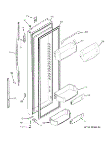 02 - Fresh Food Door parts for Ge Refrigerator GSG25YBSBCWW from AppliancePartsPros.com