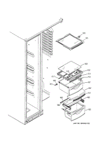 07 - Fresh Food Shelves parts for Ge Refrigerator GSG25YBSBCWW from AppliancePartsPros.com