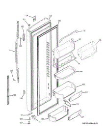 02 - Fresh Food Door parts for Ge Refrigerator PSG25MCSACWW from AppliancePartsPros.com