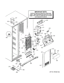 03 - Freezer Section parts for Ge Refrigerator GSC22KGRCWW from AppliancePartsPros.com