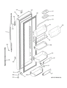 02 - Fresh Food Door parts for Ge Refrigerator PSG25MISACBB from AppliancePartsPros.com
