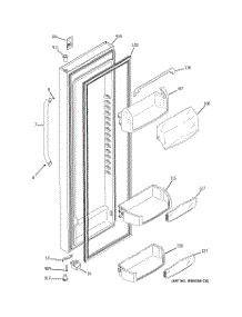 02 - Fresh Food Door parts for Ge Refrigerator PSR26LSRCSS from AppliancePartsPros.com