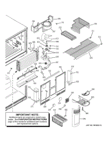 03 - Freezer Section parts for Ge Refrigerator GTG22FBSARWW from AppliancePartsPros.com