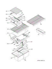 06 - Fresh Food Shelves parts for Ge Refrigerator GTG22FBSARWW from AppliancePartsPros.com