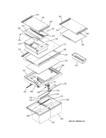 05 - Freezer Shelves parts for Ge Refrigerator GTG22IBSARWW from AppliancePartsPros.com