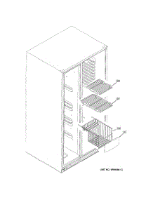 05 - Freezer Shelves parts for Ge Refrigerator GSC23LGQCBB from AppliancePartsPros.com