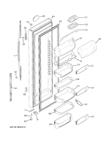 02 - Fresh Food Door parts for Ge Refrigerator PCG23MISAFBB from AppliancePartsPros.com