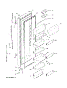02 - Fresh Food Door parts for Ge Refrigerator MCG23MISAFBB from AppliancePartsPros.com