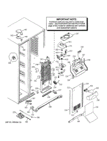 03 - Freezer Section parts for Ge Refrigerator MCG23MISAFBB from AppliancePartsPros.com