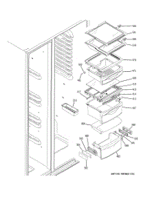 08 - Fresh Food Shelves parts for Ge Refrigerator PIG23MISAFKB from AppliancePartsPros.com