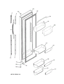 02 - Fresh Food Door parts for Ge Refrigerator GCG23YESAFWW from AppliancePartsPros.com