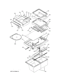 06 - Fresh Food Shelves parts for Ge Refrigerator PTG25LBSARWW from AppliancePartsPros.com