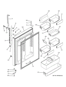 02 - Fresh Food Door parts for Ge Refrigerator PTG22LBSARWW from AppliancePartsPros.com