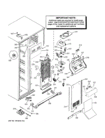 03 - Freezer Section parts for Ge Refrigerator GSR23YBPCWW from AppliancePartsPros.com