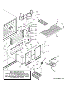 03 - Freezer Section parts for Ge Refrigerator GTG25DBSARWW from AppliancePartsPros.com