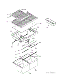 06 - Fresh Food Shelves parts for Ge Refrigerator GTG25DBSARWW from AppliancePartsPros.com
