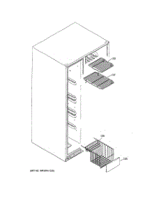 05 - Freezer Shelves parts for Ge Refrigerator PCG23YESAFWW from AppliancePartsPros.com