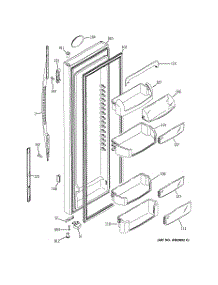 02 - Fresh Food Door parts for Ge Refrigerator PCG23YESAFBB from AppliancePartsPros.com