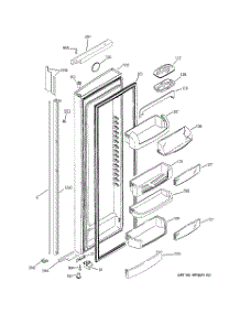 02 - Fresh Food Door parts for Ge Refrigerator PIG21MISAFBB from AppliancePartsPros.com