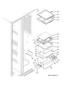 08 - Fresh Food Shelves parts for Ge Refrigerator PCG23YESAFBB from AppliancePartsPros.com