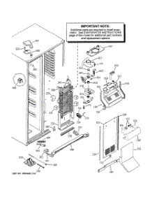 03 - Freezer Section parts for Ge Refrigerator GIG21IESAFBB from AppliancePartsPros.com