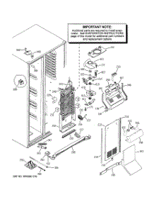 03 - Freezer Section parts for Ge Refrigerator GCG21YESAFBB from AppliancePartsPros.com