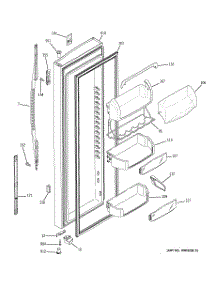 03 - Fresh Food Door parts for Ge Refrigerator PSS26NGPCBB from AppliancePartsPros.com