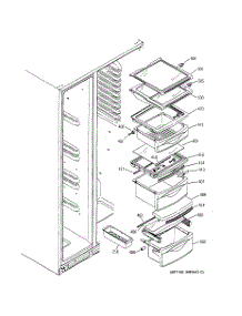 08 - Fresh Food Shelves parts for Ge Refrigerator GSK25LCNDCCC from AppliancePartsPros.com